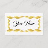 Golden Wave on White Design Visitekaartje (Voorkant)