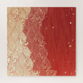 Golden Wave Paper Texture Pattern Legpuzzel (Horizontaal)