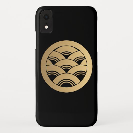 Golden Waves Japans Kamon in faux gold Case-Mate iPhone Case (Achterkant)
