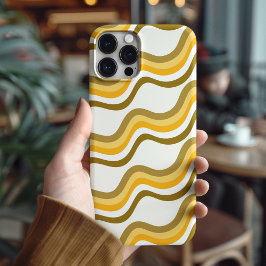 Golden Waves Pattern iPhone 16 Hoesje