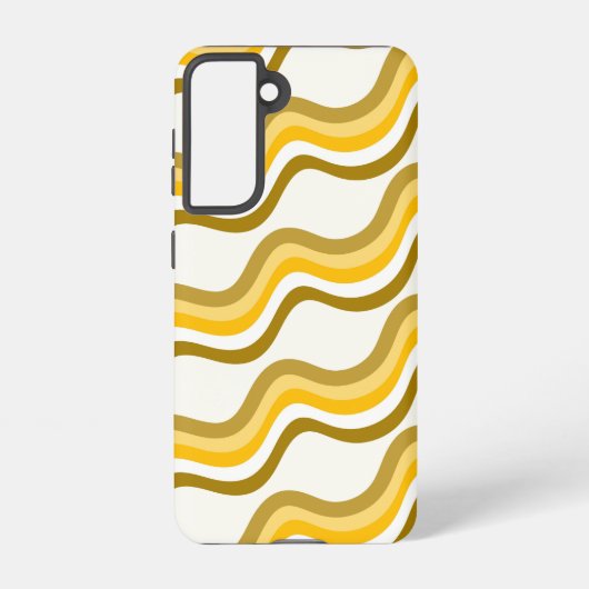 Golden Waves Pattern Samsung Galaxy Hoesje (Achterkant)