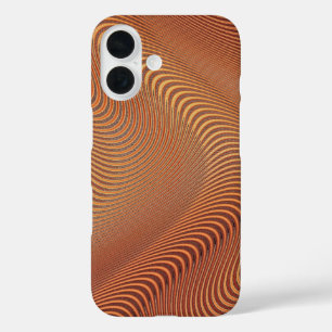 Golden Wavy Art Telefoonhoesje iPhone 16 Hoesje