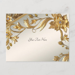 Golden Wavy verlaat Floral Briefkaart