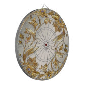 Golden Wavy verlaat Floral Dartboard Dartbord (Voorkant Links)