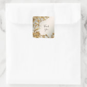 Golden Wavy verlaat Floral Sticker (Tas)