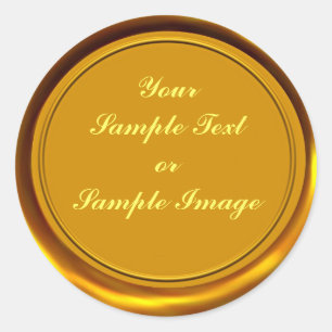 Golden Wax Seal Ronde Sticker