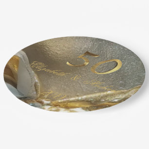 Golden Wedding 50ste Jubileum Faux Gold Nummer Papieren Bordje