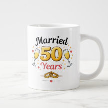 Golden Wedding Anniversary Coffee Mug Gift