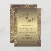 Golden Wedding Fireworks Save The Date (Voorkant / Achterkant)