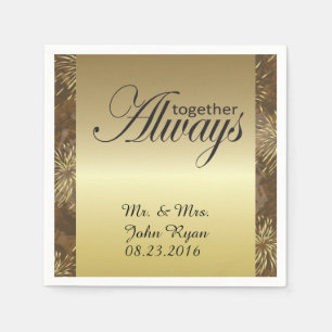 Golden Wedding Fireworks Servetten