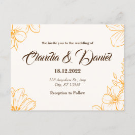 Golden Wedding Invitation Card Briefkaart