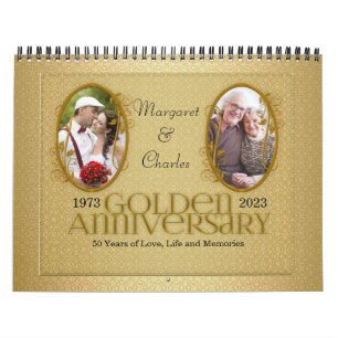 Golden Wedding Jubileum 50th Photo Calendar Kalender