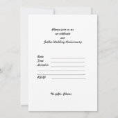Golden Wedding Jubileum - Aangepaste uitnodiging 5 (Achterkant)