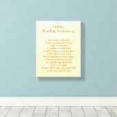 Golden Wedding Jubileum Canvas (Insitu (Houten vloer))