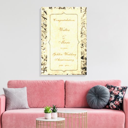 Golden Wedding Jubileum Canvas Afdruk (Insitu (Woonkamer))