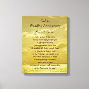 Golden Wedding Jubileum canvas Afdruk