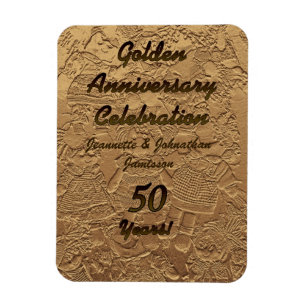 Golden Wedding Jubileum Celebration Magnet 50 Magneet