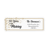 Golden Wedding Jubileum Etiket (Voorkant)