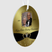 Golden Wedding Jubileum Foto Ornament (voorkant)