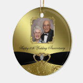 Golden Wedding Jubileum Foto Ornament (Links)
