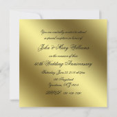 Golden Wedding Jubileum Fotouitnodiging Kaart (Achterkant)