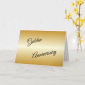 Golden Wedding Jubileum Kaart (Gele Bloem)