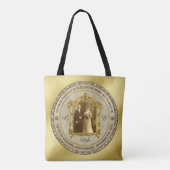 Golden Wedding Jubileum Klassieke Foto Lijst Draagtas (Achterkant)