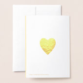 Golden Wedding Jubileum met hartjes Folie Kaarten (Met envelop)