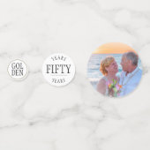 Golden Wedding Jubileum Party Confetti (Voorkanten)