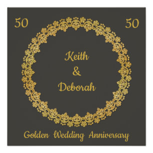  Golden Wedding Jubileum Perfect Poster