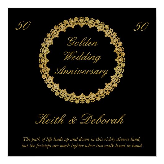  Golden Wedding Jubileum Perfect Poster (Voorkant)
