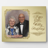 Golden Wedding Jubileum Photo Plaque Fotoplaat (Voorkant)
