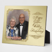 Golden Wedding Jubileum Photo Plaque Fotoplaat (Zijkant)