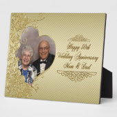 Golden Wedding Jubileum Photo Plaque Fotoplaat (Zijkant)