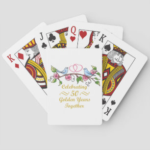 Golden Wedding Jubileum Pokerkaarten