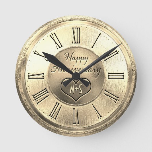 Golden Wedding Jubileum Ronde Klok (Voorkant)