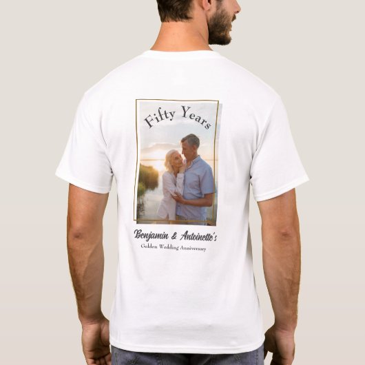 Golden Wedding Jubileum T-shirt (Achterkant)