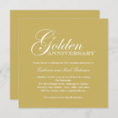 Golden Wedding Jubileum Uitnodiging (Voorkant / Achterkant)