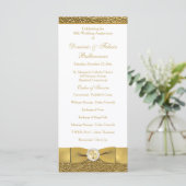 Golden Wedding Jubileum Vow Renewal Programme Programma (Staand voorkant)