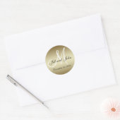 Golden Wedding Monogram Seals Sticker (Envelop)