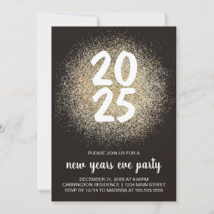 Golden Wereldbol Nieuwjaar Eva Feestuitnodiging Kaart