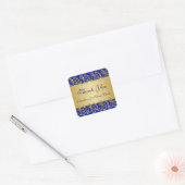 Golden wervelingen, damask bruiloft dank u Sticker (Envelop)