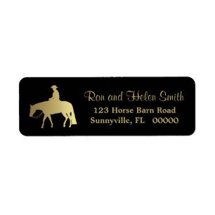 Golden Western Pleasure Horse op Black Etiket