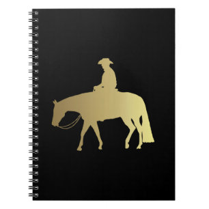 Golden Western Pleasure Horse op Black Notitieboek