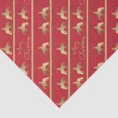 Golden Western Pleasure Rood Kerstfeest Tissuepapier (Detail)