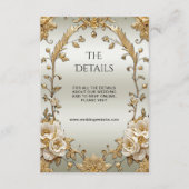 Golden White Flowers Enclosure Kaart (Voorkant)