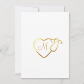 Golden White Modern Nursing School Afstuderen Kaart (Achterkant)