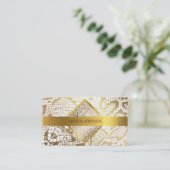Golden White Python Skin Vip Visitekaartje (Staand voorkant)