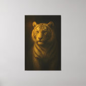 Golden White Tiger – Fine Art Portrait Canvas Afdruk (Voorkant)