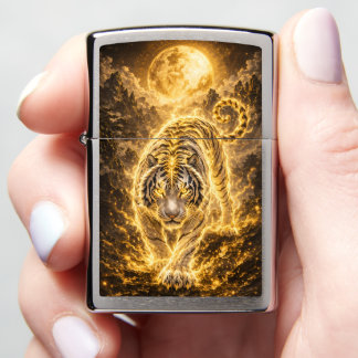 Golden White Tiger Power Glowing King Beast Energy